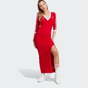 ADIDAS MAXI DRESS SCARLET SIZE L NWT